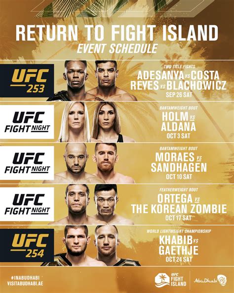 ufc upcoming fight card
